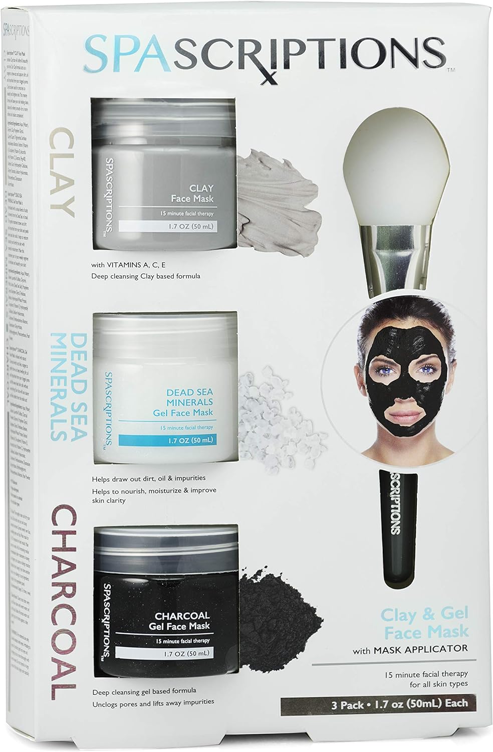 SPASCRIPTIONS CLAY AND GEL FACE MASK