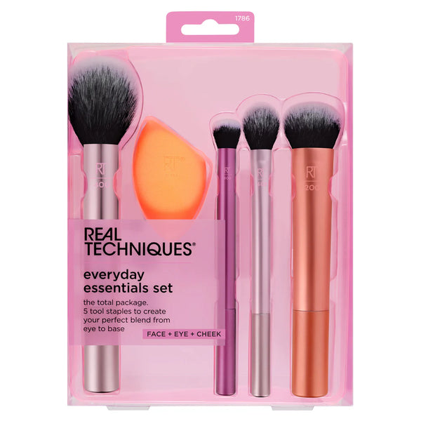 REAL TECHNIQUES ESSENTIALS SET  MAKE UP BRUSHES
