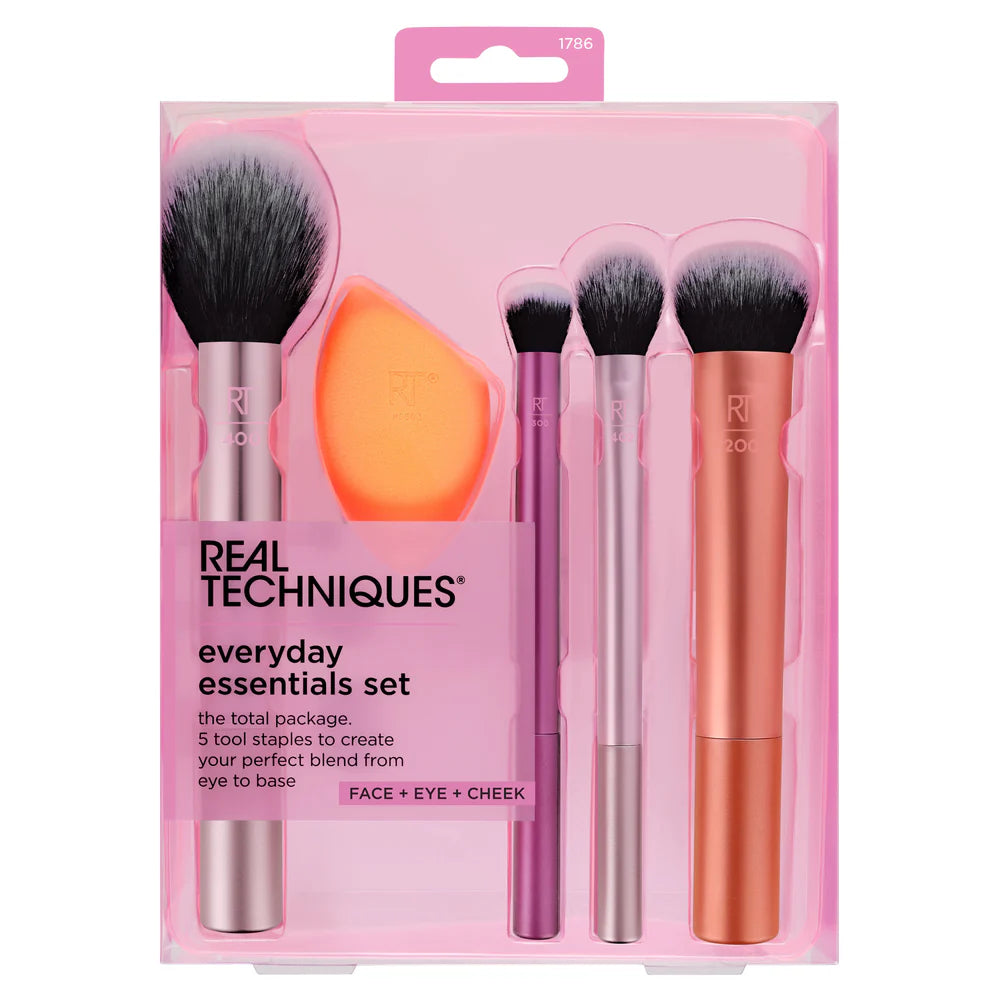 REAL TECHNIQUES ESSENTIALS SET  MAKE UP BRUSHES
