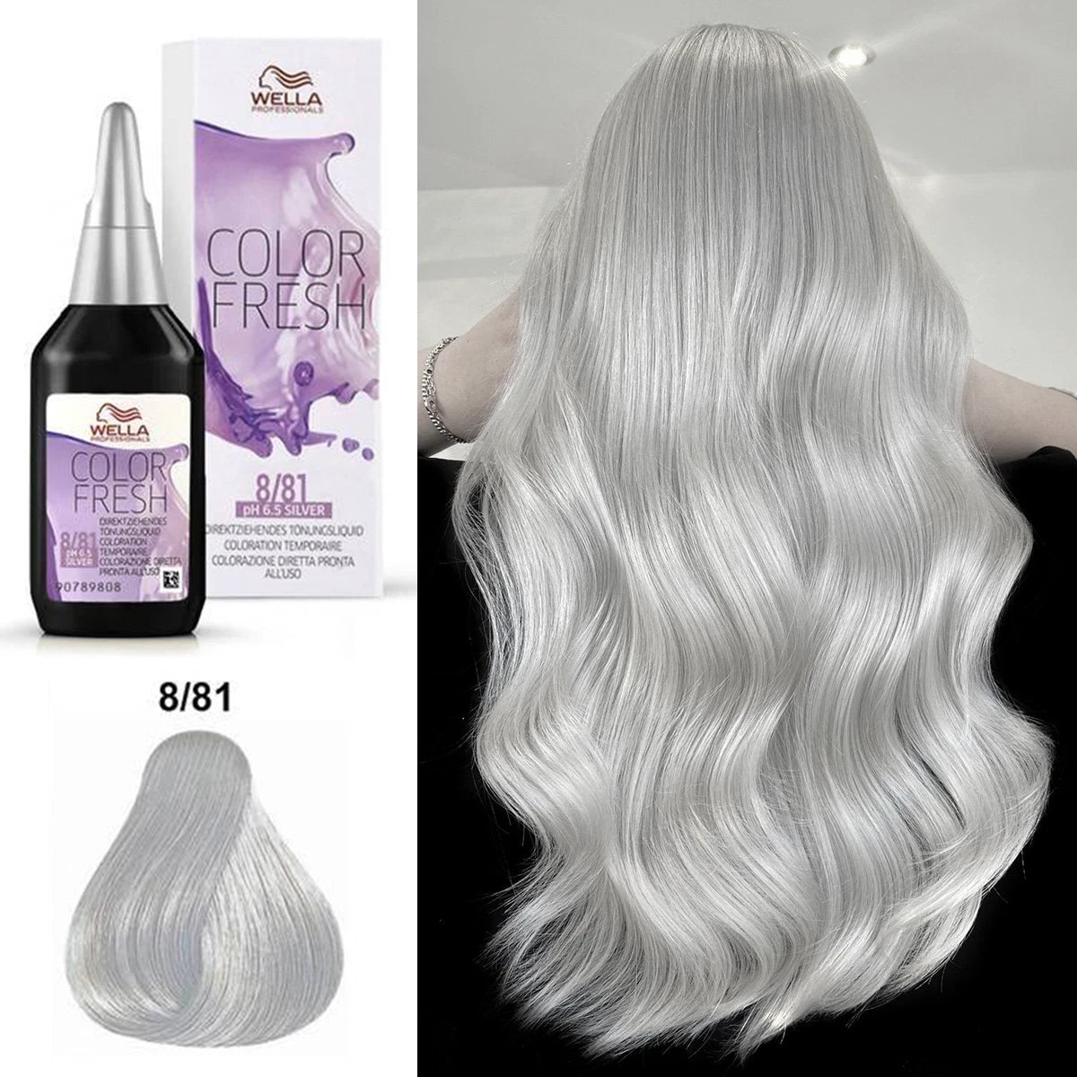 Wella Color Fresh Semi-Permanent Colour Dye - 8/81 LIGHT PEARL ASH BLONDE 75ml