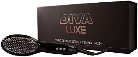 DIVA LUXE Hybrid Ceramic Hot Hair Straightening Brush - 110-230°C