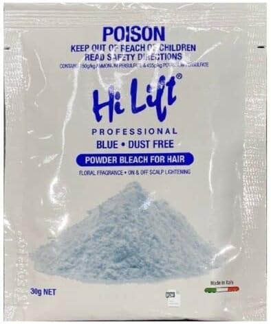 Hi Lift Blue Dust Free Powder Bleach Sachet (30g)