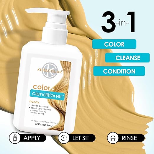 Keracolor Color Clenditioner Colour Shampoo 355ml - Honey