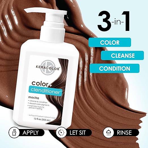 Keracolor Color Clenditioner Colour Shampoo 355ml - Mocha