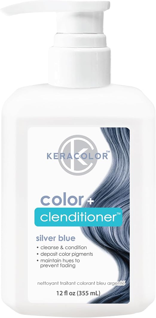 Keracolor Color Clenditioner Colour Shampoo Silver Blue 355ml