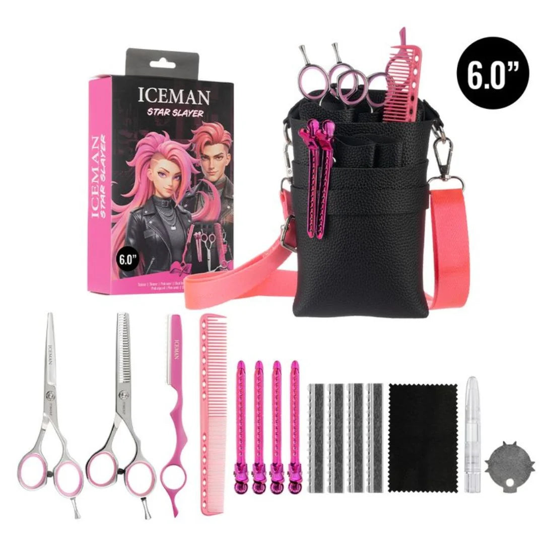 SCISSORS Iceman Star Slayer Scissor Kit - Pink 5.5"