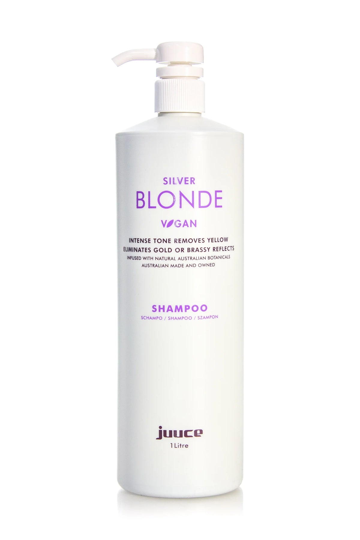 JUUCE SILVER BLONDE SHAMPOO CONDITIONER 1 L DUO PLUS SMOOTH ENZ