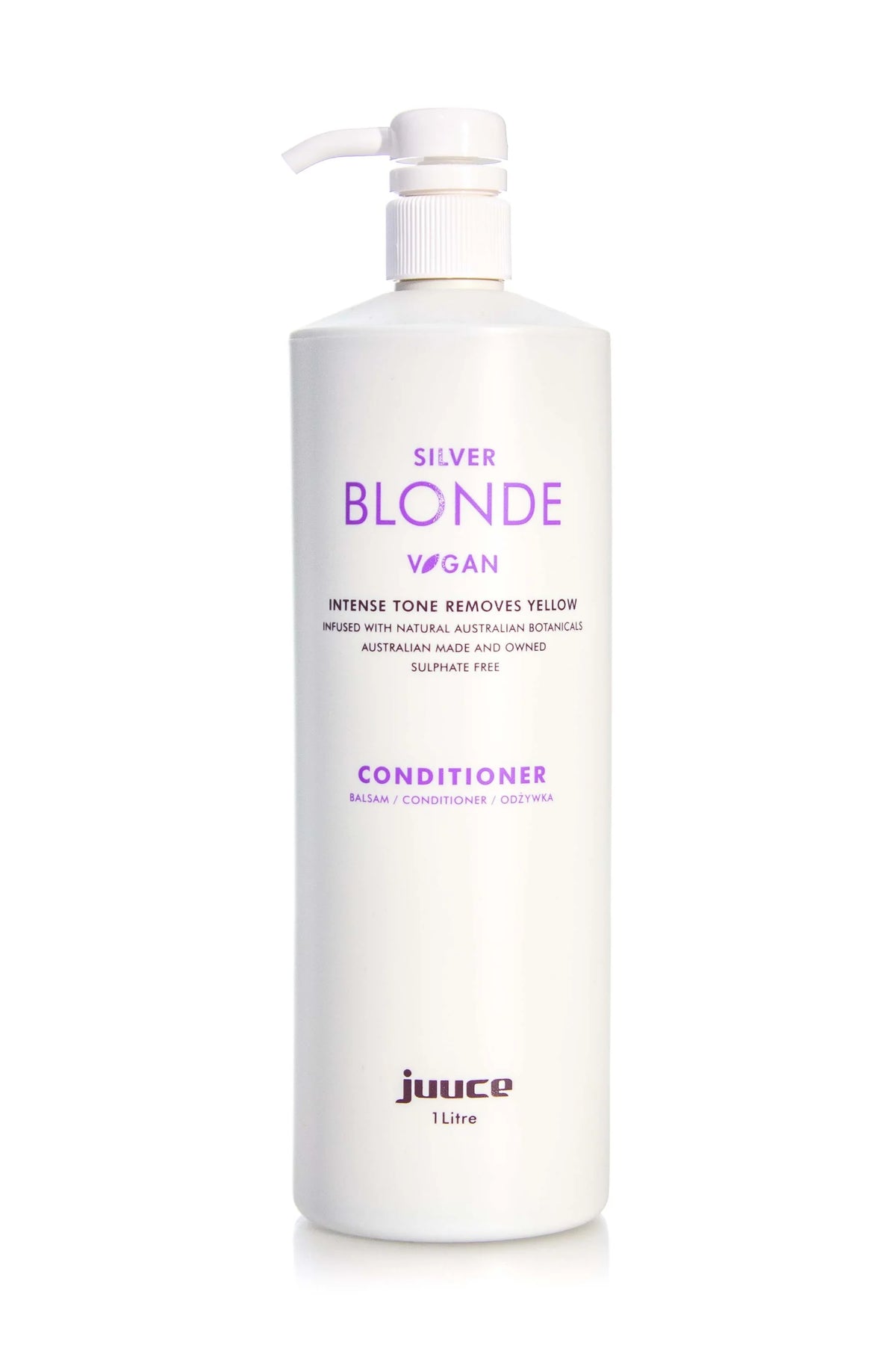 JUUCE SILVER BLONDE SHAMPOO CONDITIONER 1 L DUO PLUS SMOOTH ENZ