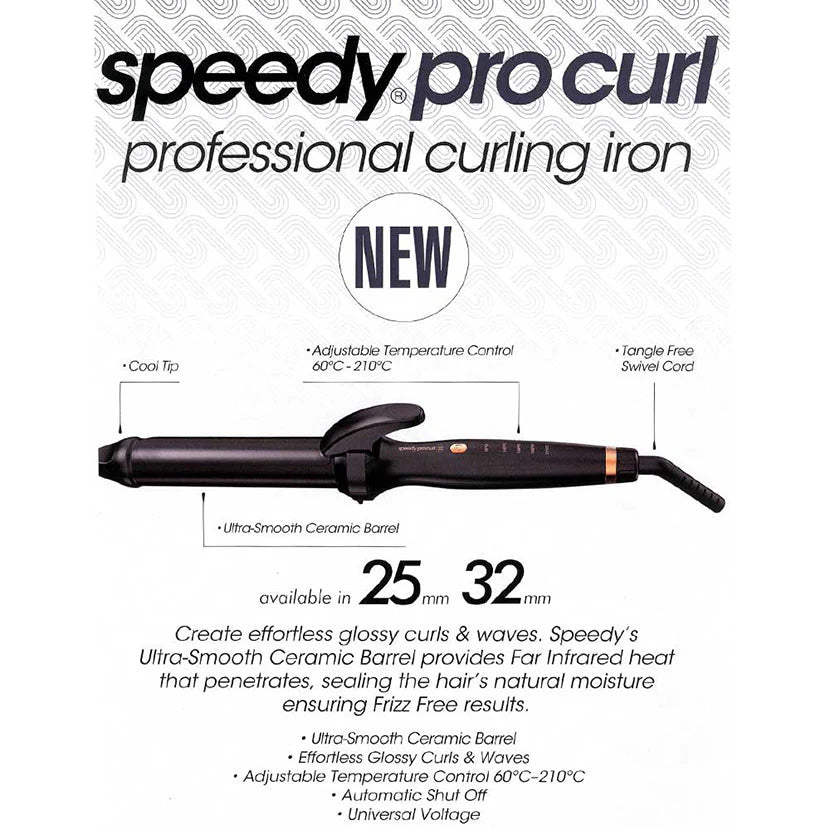 SPEEDY Procurl Curling Tong 25mm