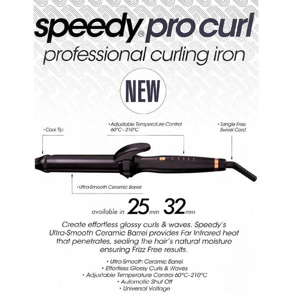 SPEEDY Procurl Curling Tong 25mm