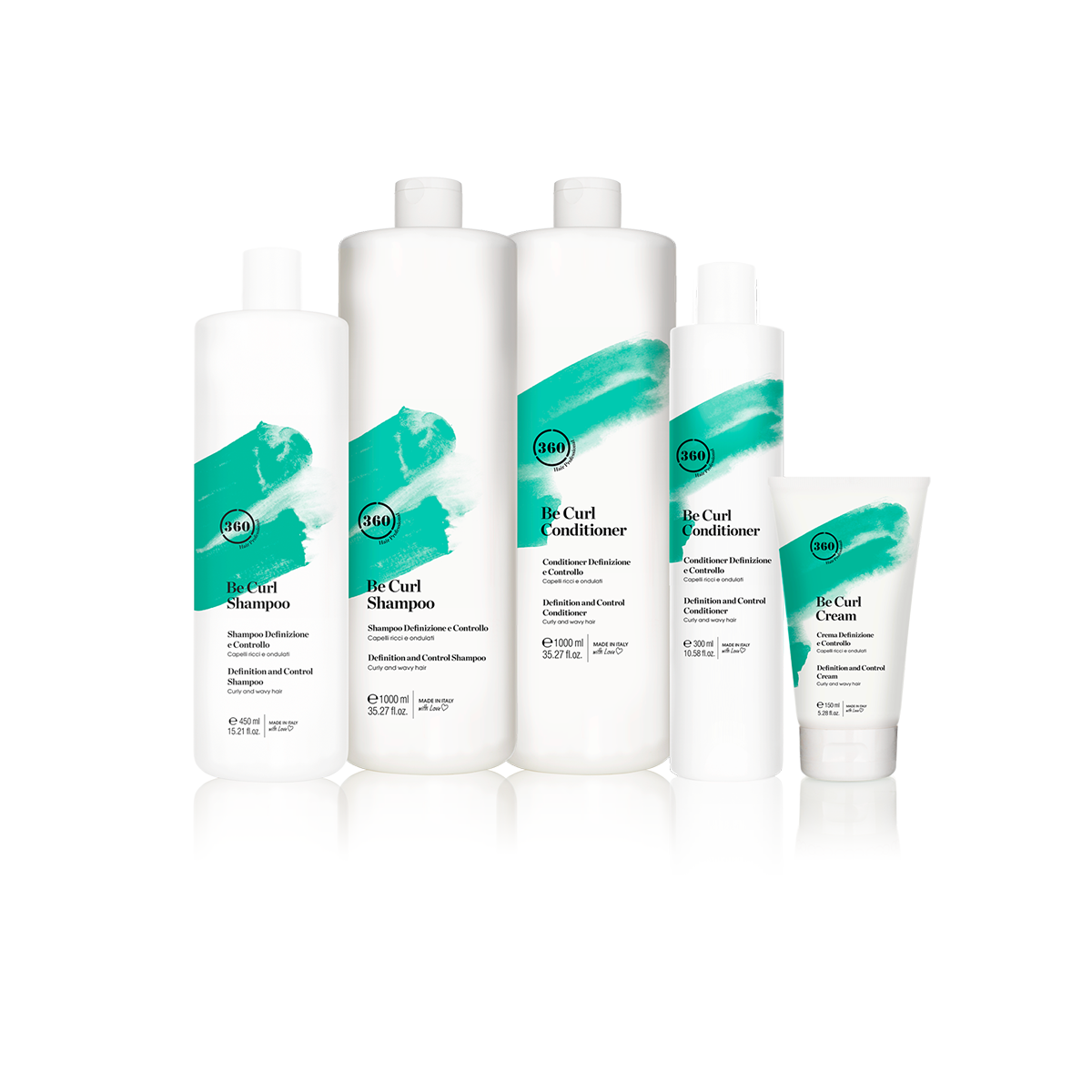 360 BE CURL SHAMPOO CONDITIONER BE CURL CREAM BUNDLE