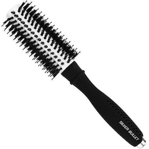 Silver Bullet Black Velvet Round Hair Brush Small
