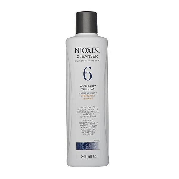 NIOXIN System 6 Cleanser Shampoo for Noticeably Thinning, Medium to Coarse, Natural and Chemically Treated Hair