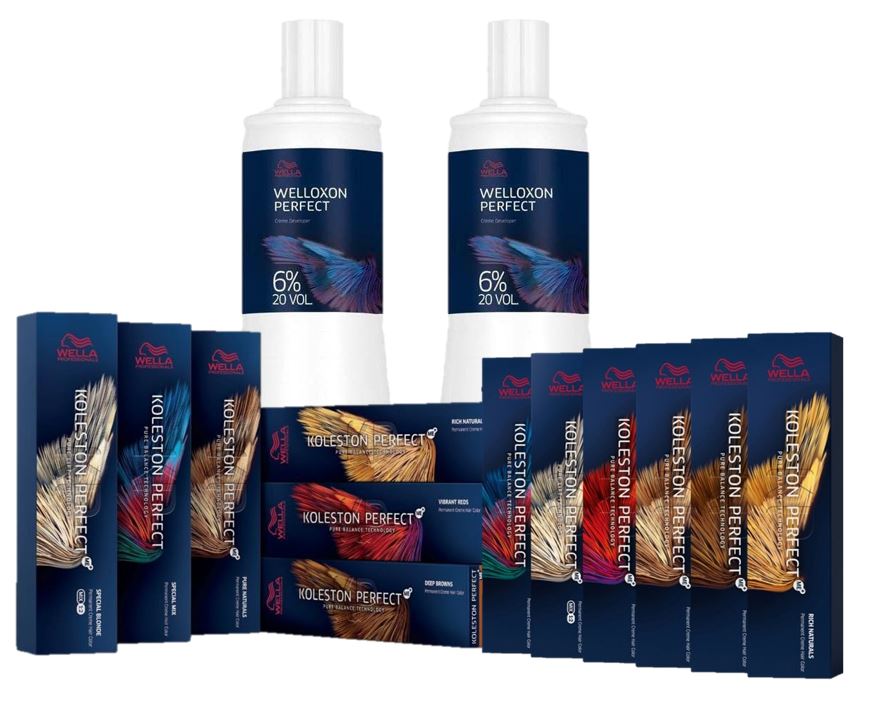 Wella Creme Developer & Wella Professionals Koleston Colours Bundle