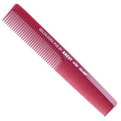 Krest Goldilocks Professional Comb No. 20 Flat Black Finger Weaver